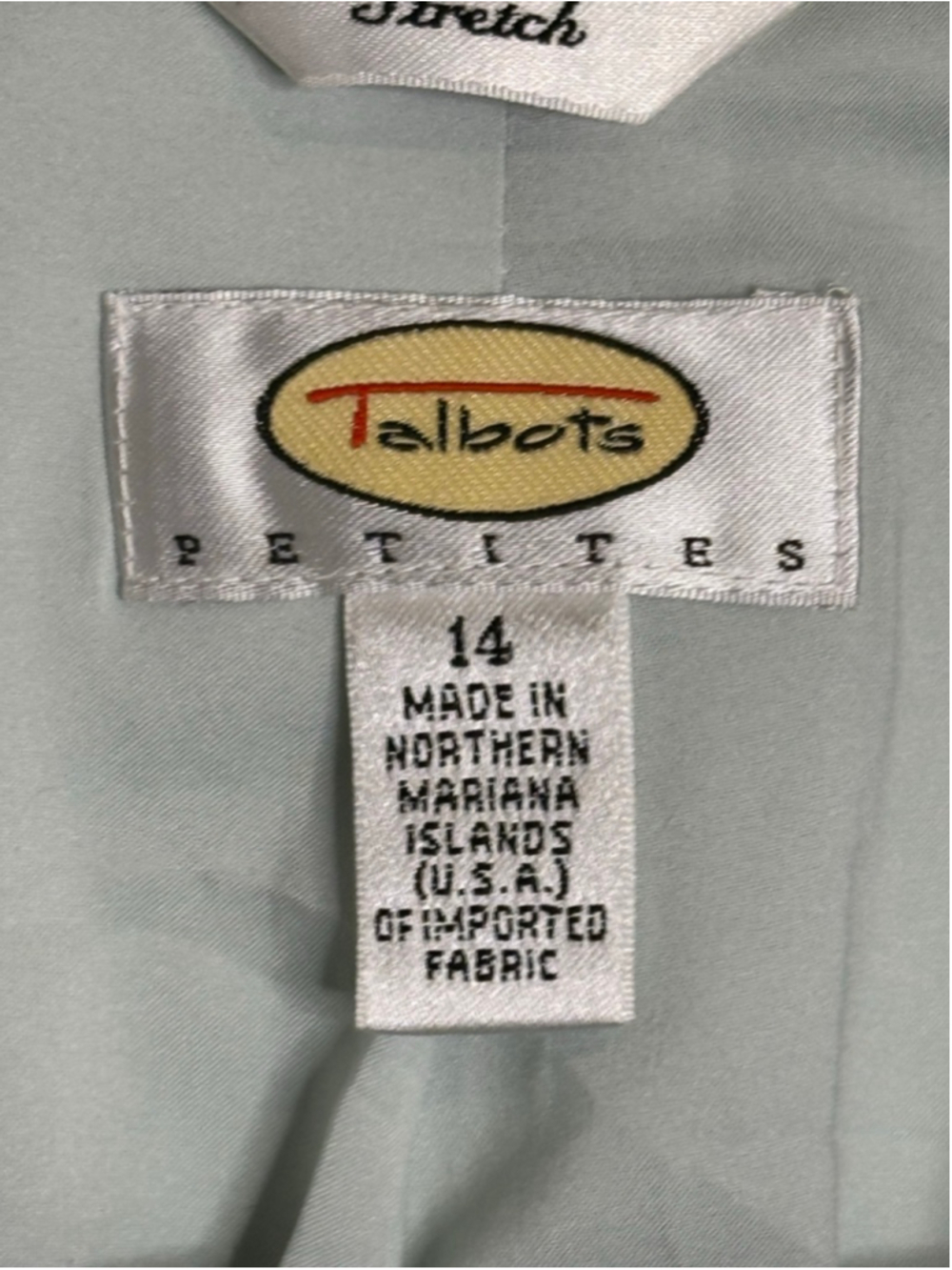 Talbots Petite Stretch Light Green Blazer 14P - Picture 8 of 9